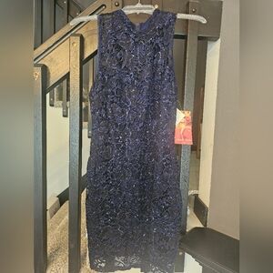 Navy lace dress